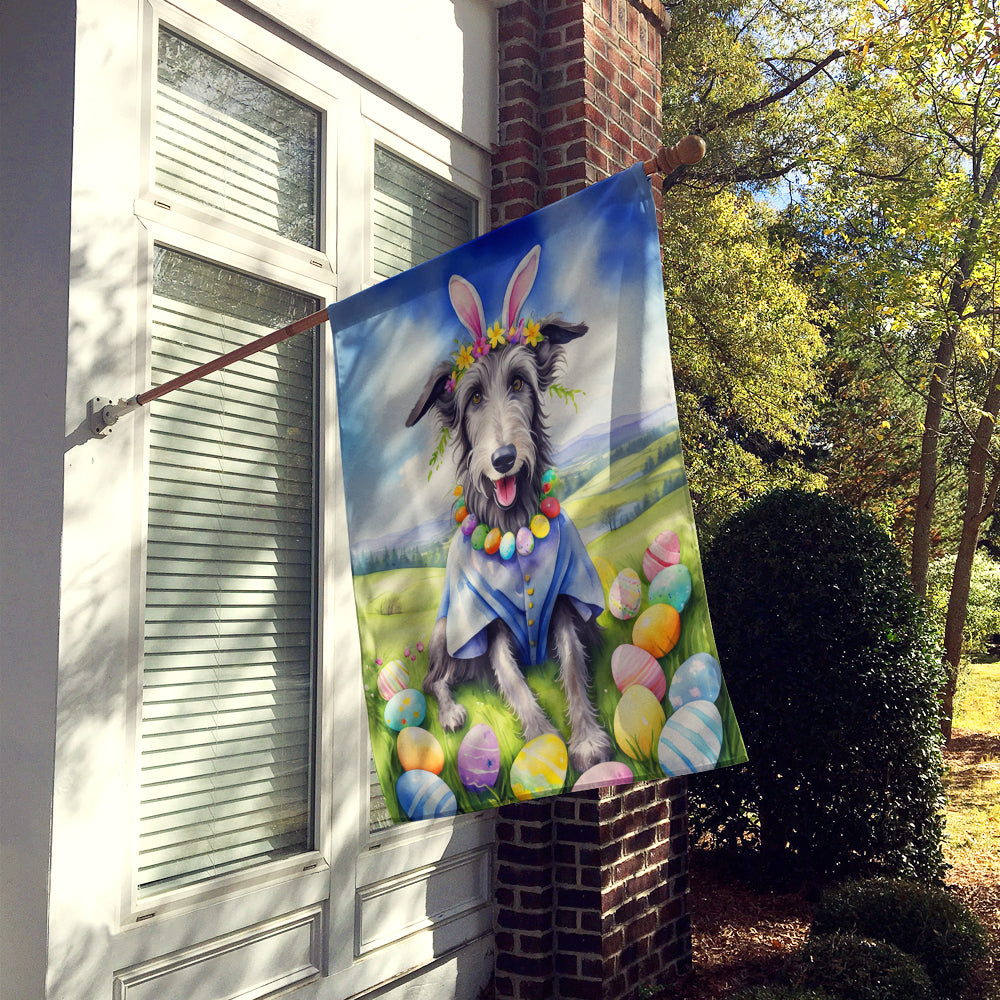 Scottish Deerhound Easter Egg Hunt House Flag Image 2