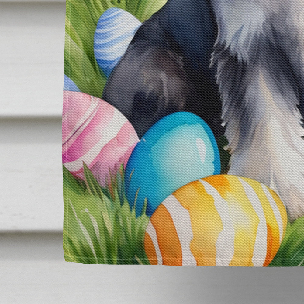 Schnauzer Easter Egg Hunt House Flag Image 4