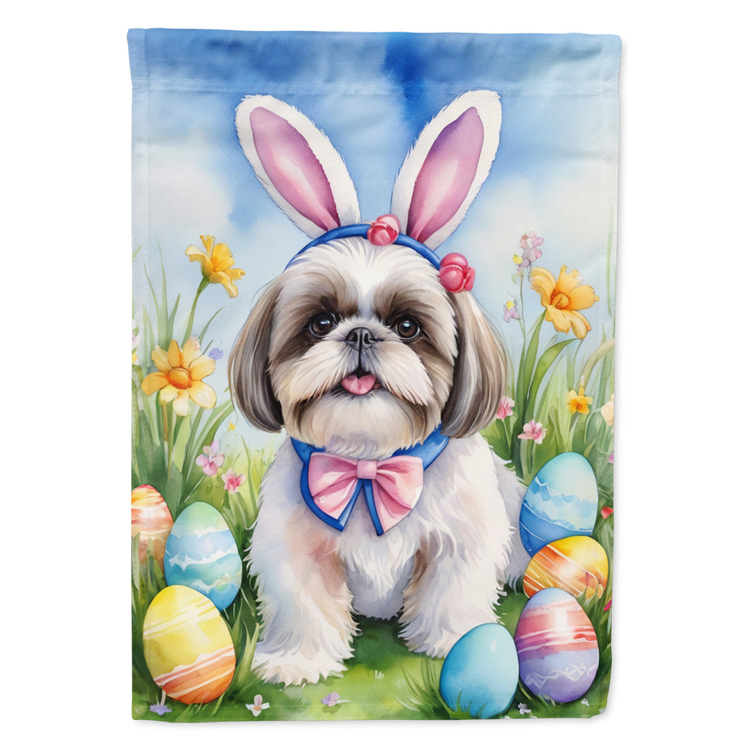 Shih Tzu Easter Egg Hunt House Flag Image 1