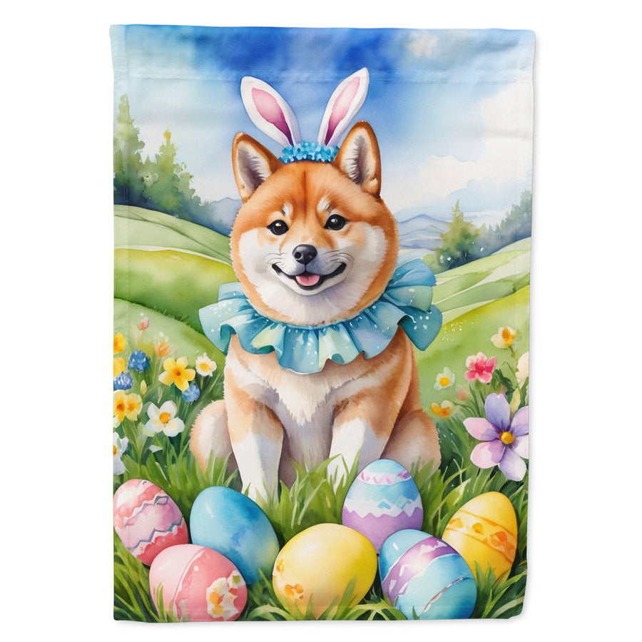 Shiba Inu Easter Egg Hunt House Flag Image 1