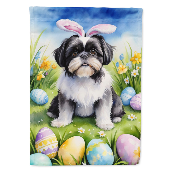 Shih Tzu Easter Egg Hunt House Flag Image 1