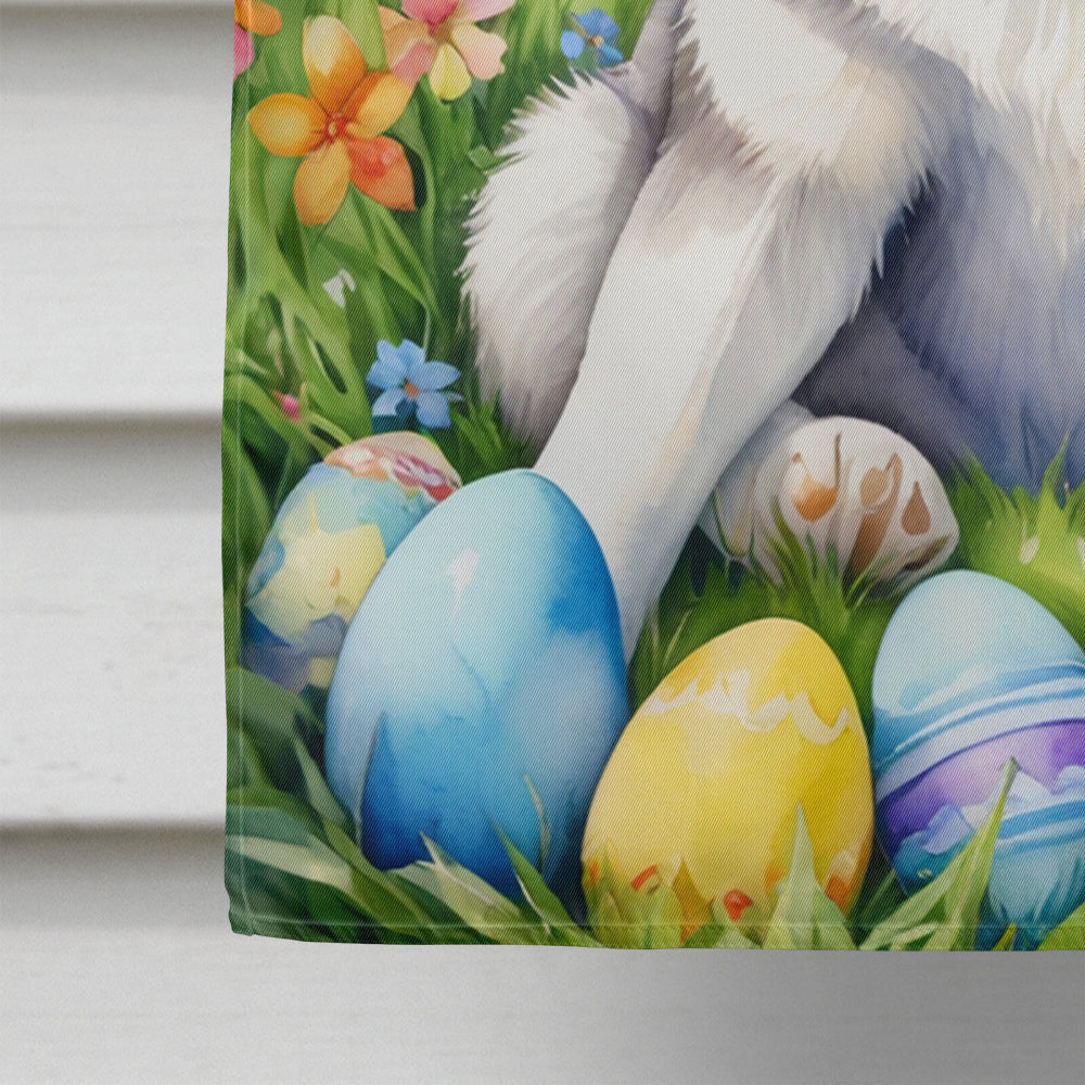 Siberian Husky Easter Egg Hunt House Flag Image 4