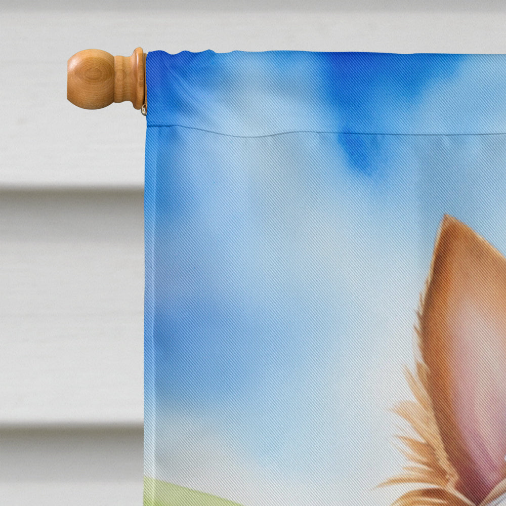 Silky Terrier Easter Egg Hunt House Flag Image 3