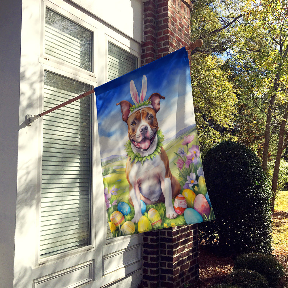 Staffordshire Bull Terrier Easter Egg Hunt House Flag Image 2