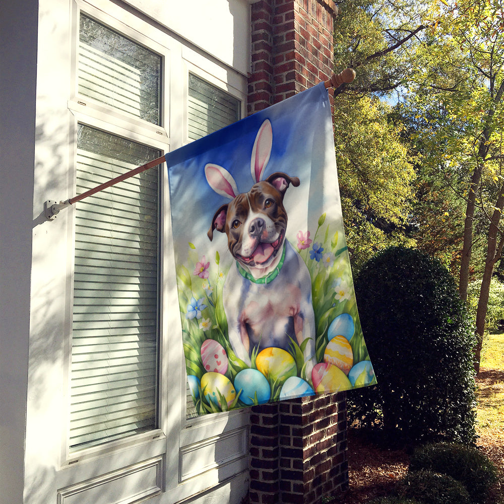 Staffordshire Bull Terrier Easter Egg Hunt House Flag Image 2