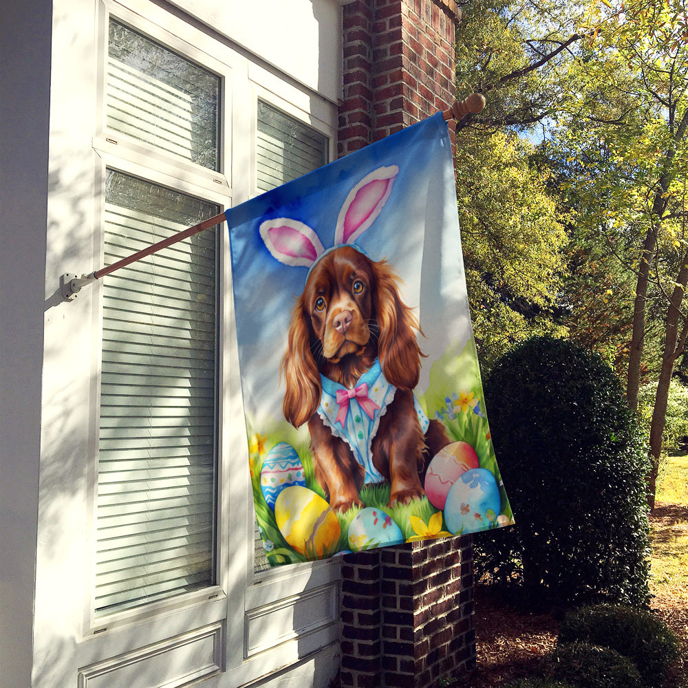 Sussex Spaniel Easter Egg Hunt House Flag Image 2