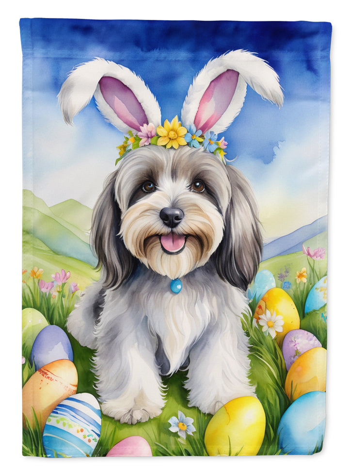 Tibetan Terrier Easter Egg Hunt House Flag Image 1