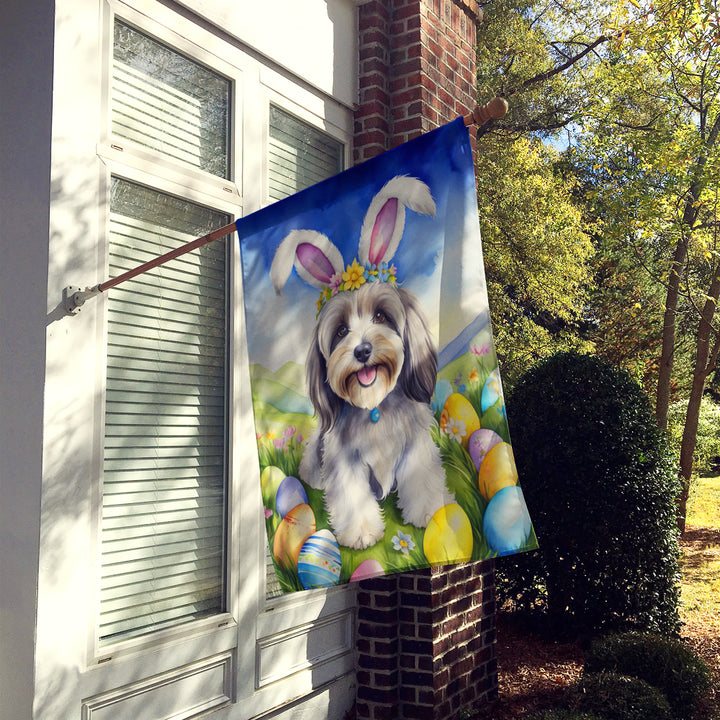 Tibetan Terrier Easter Egg Hunt House Flag Image 2