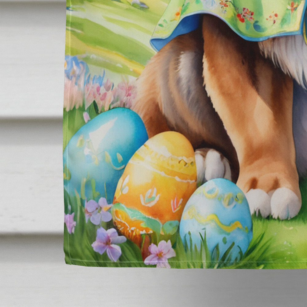 Tibetan Mastiff Easter Egg Hunt House Flag Image 4