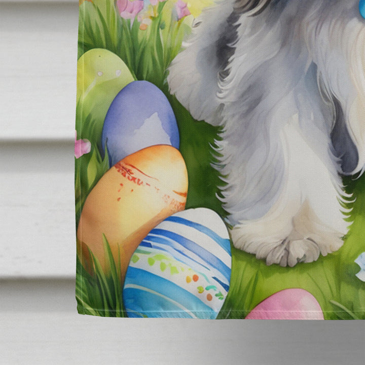 Tibetan Terrier Easter Egg Hunt House Flag Image 4