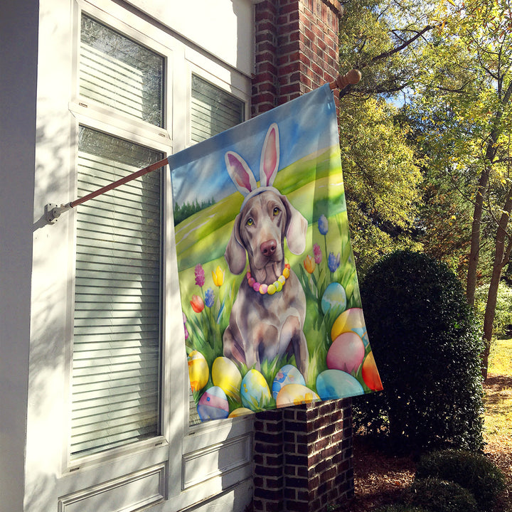 Weimaraner Easter Egg Hunt House Flag Image 2