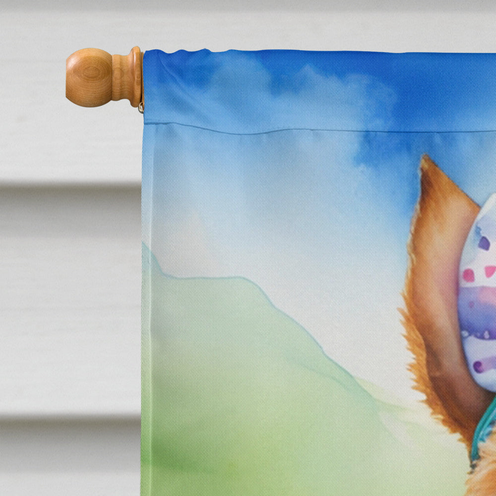 Welsh Terrier Easter Egg Hunt House Flag Image 3