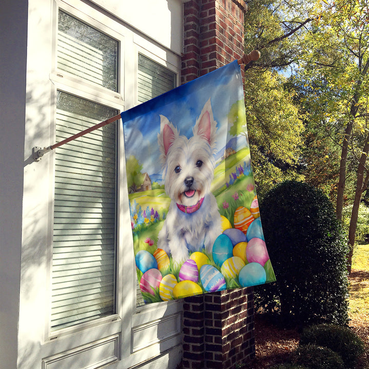 Westie Easter Egg Hunt House Flag Image 2