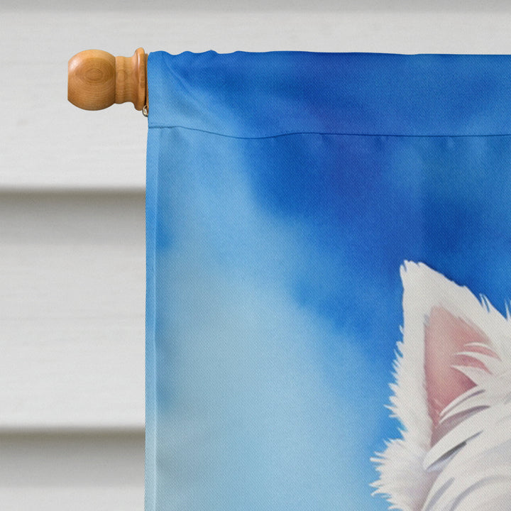 Westie Easter Egg Hunt House Flag Image 3