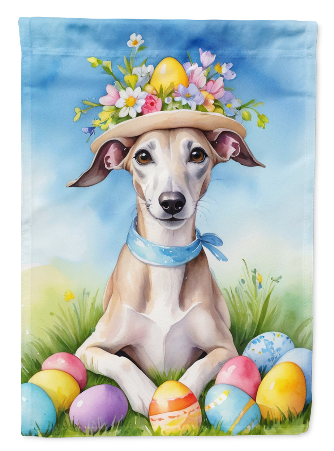 Whippet Easter Egg Hunt House Flag Image 1