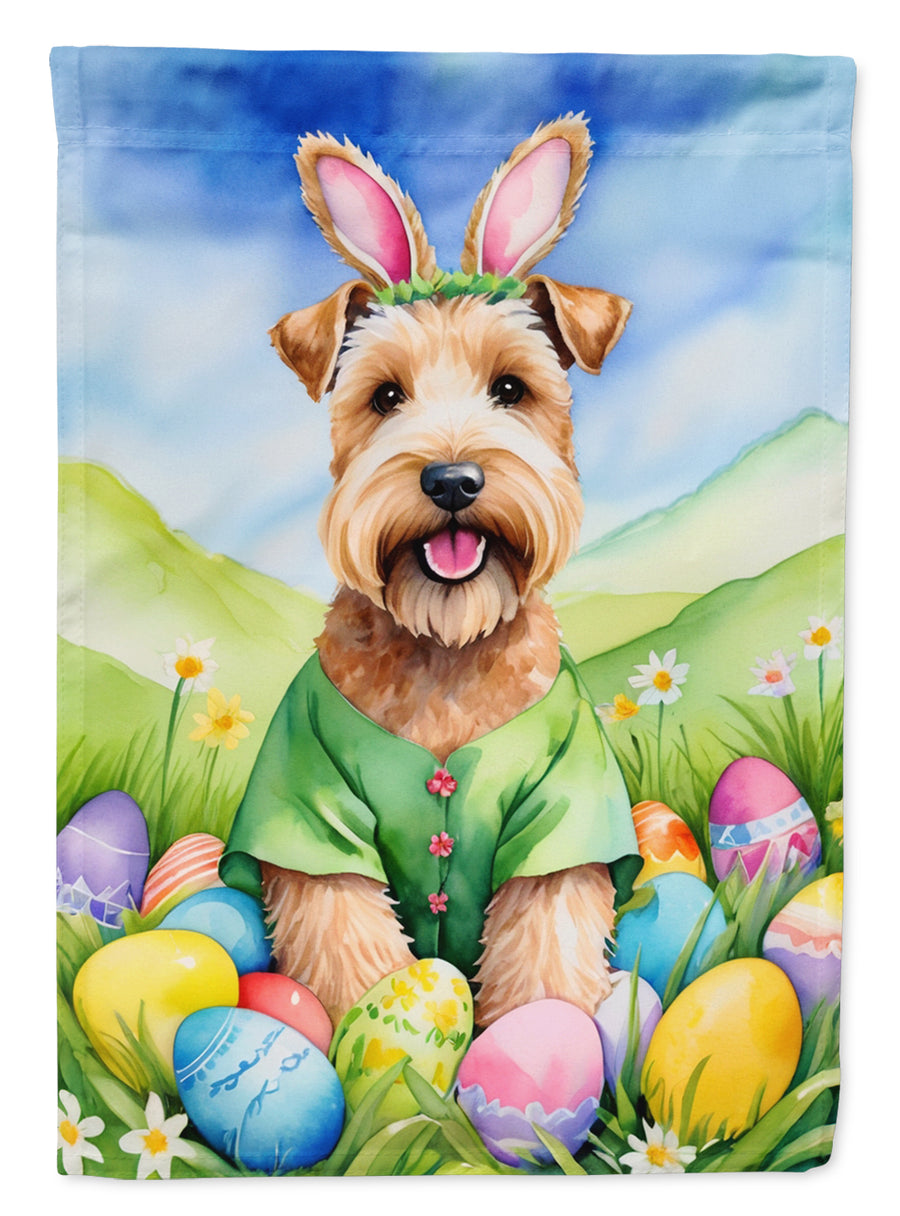 Wheaten Terrier Easter Egg Hunt House Flag Image 1