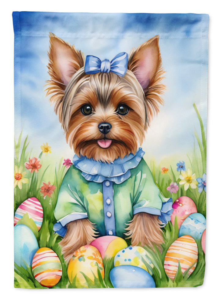 Yorkshire Terrier Easter Egg Hunt House Flag Image 1