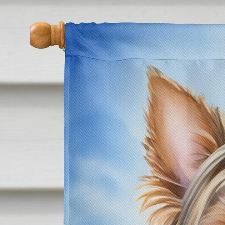 Yorkshire Terrier Easter Egg Hunt House Flag Image 3