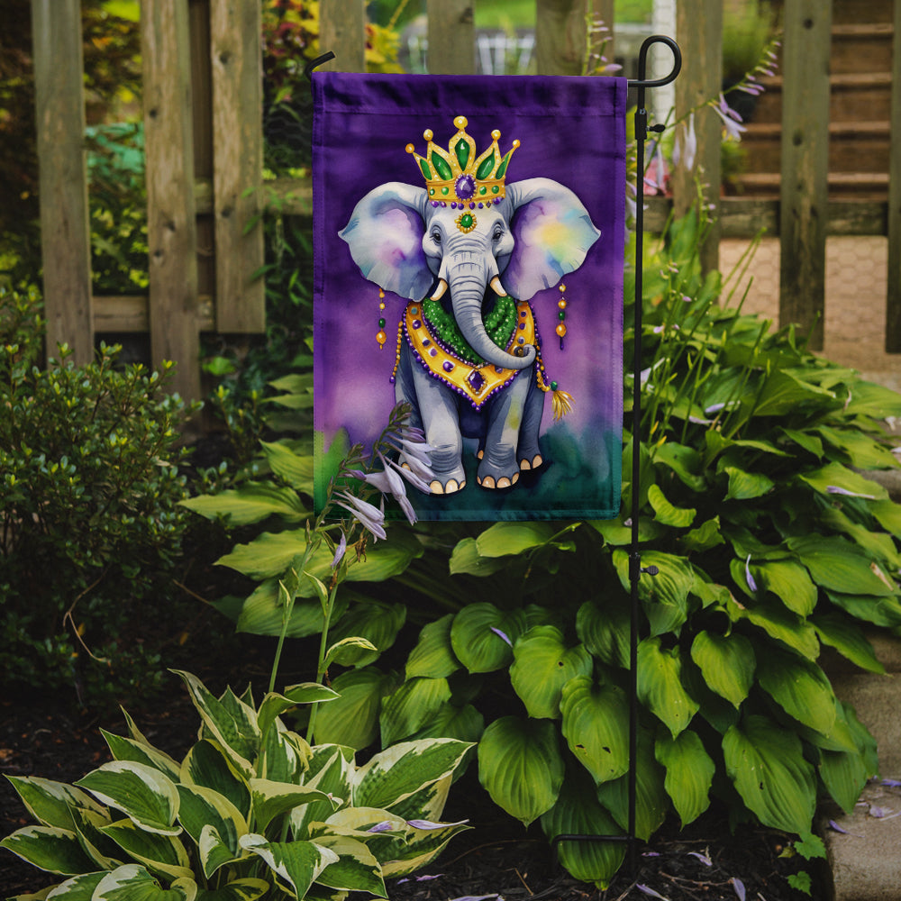 Elephant King of Mardi Gras Garden Flag Image 2