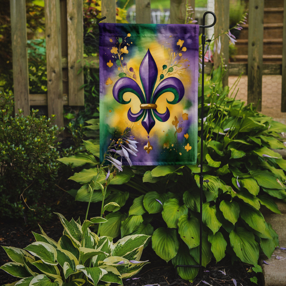 Fleur de lis Mardi Gras Garden Flag Image 2