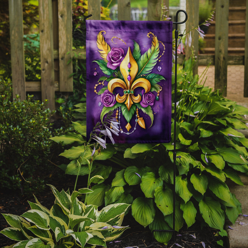 Fleur de lis Mardi Gras Garden Flag Image 2