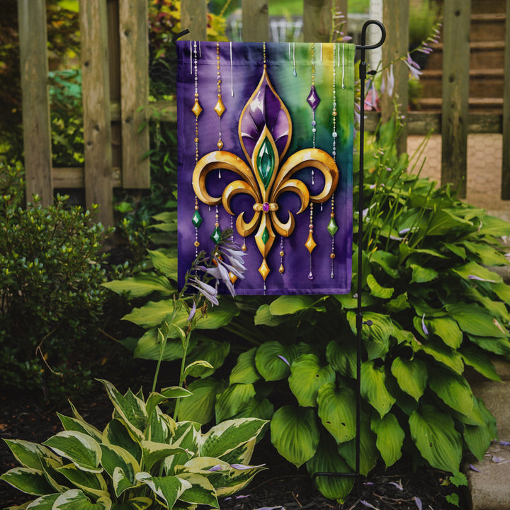 Fleur de lis Mardi Gras Garden Flag Image 2