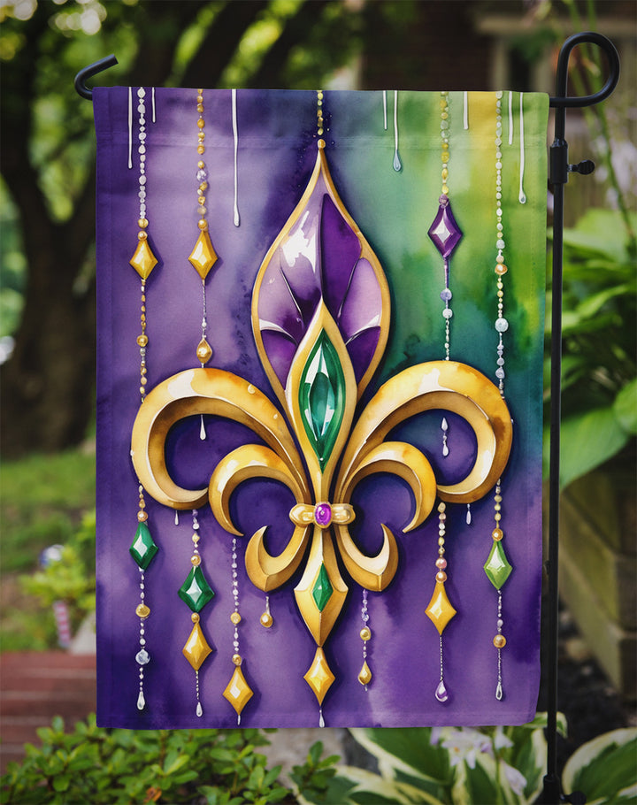 Fleur de lis Mardi Gras Garden Flag Image 3