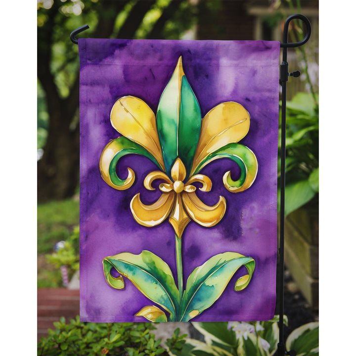 Fleur de lis Mardi Gras Garden Flag Image 3