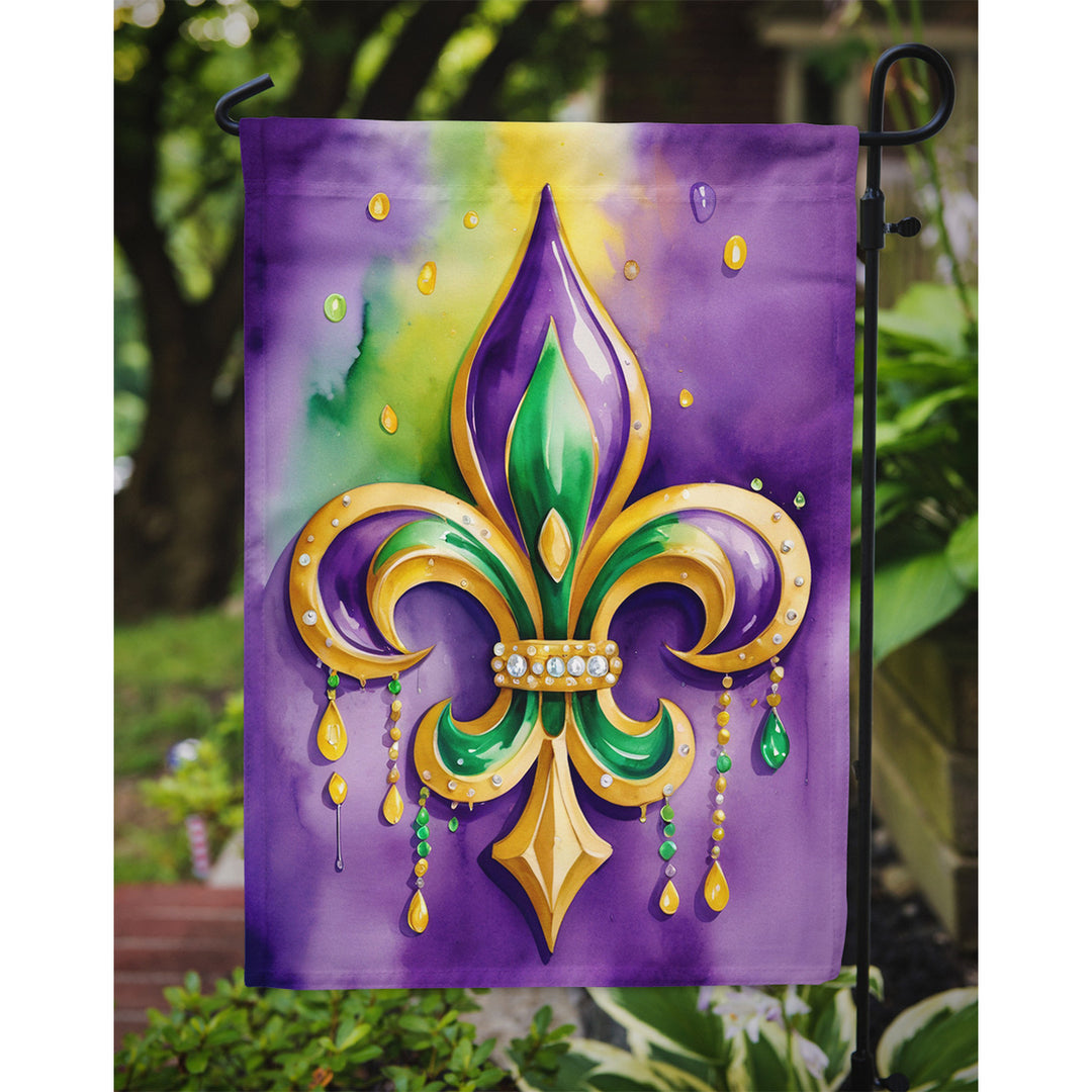 Fleur de lis Mardi Gras Garden Flag Image 3