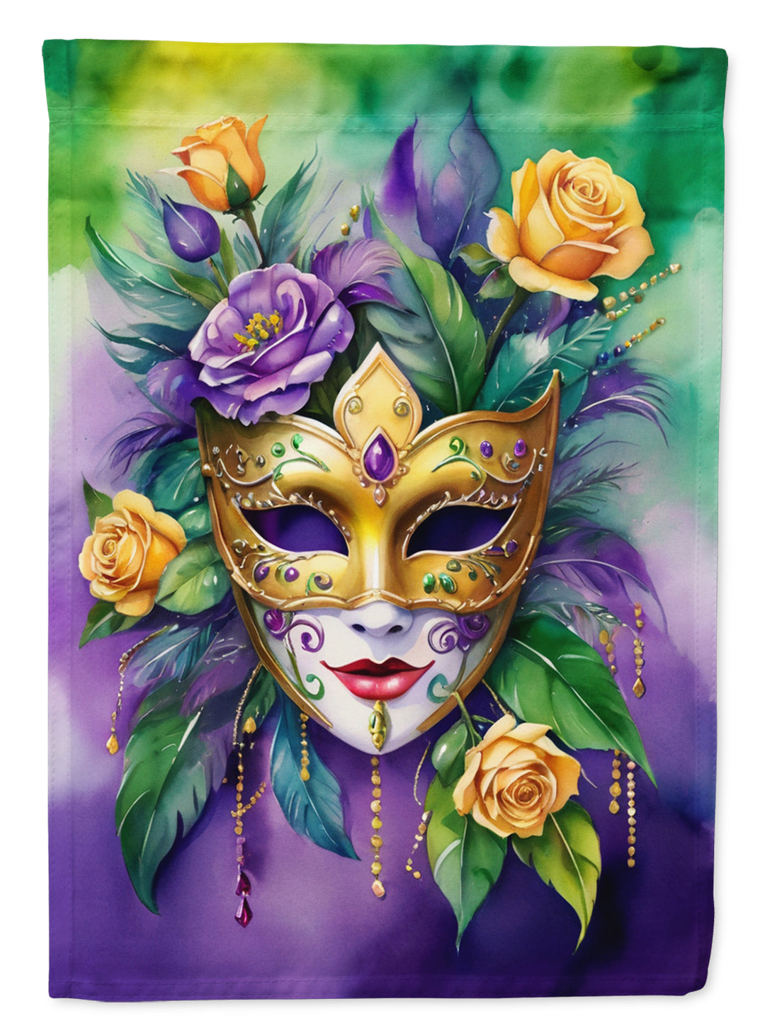 Mask Mardi Gras Garden Flag Image 1