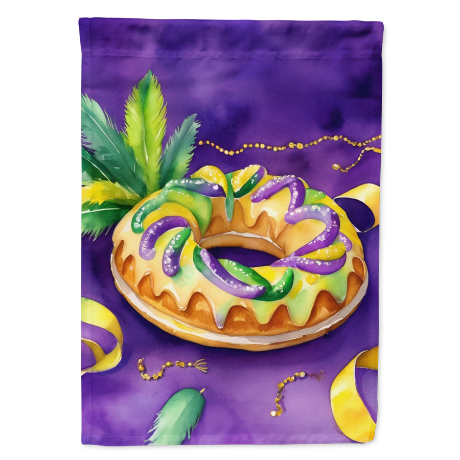 King Cake Mardi Gras Garden Flag Image 1