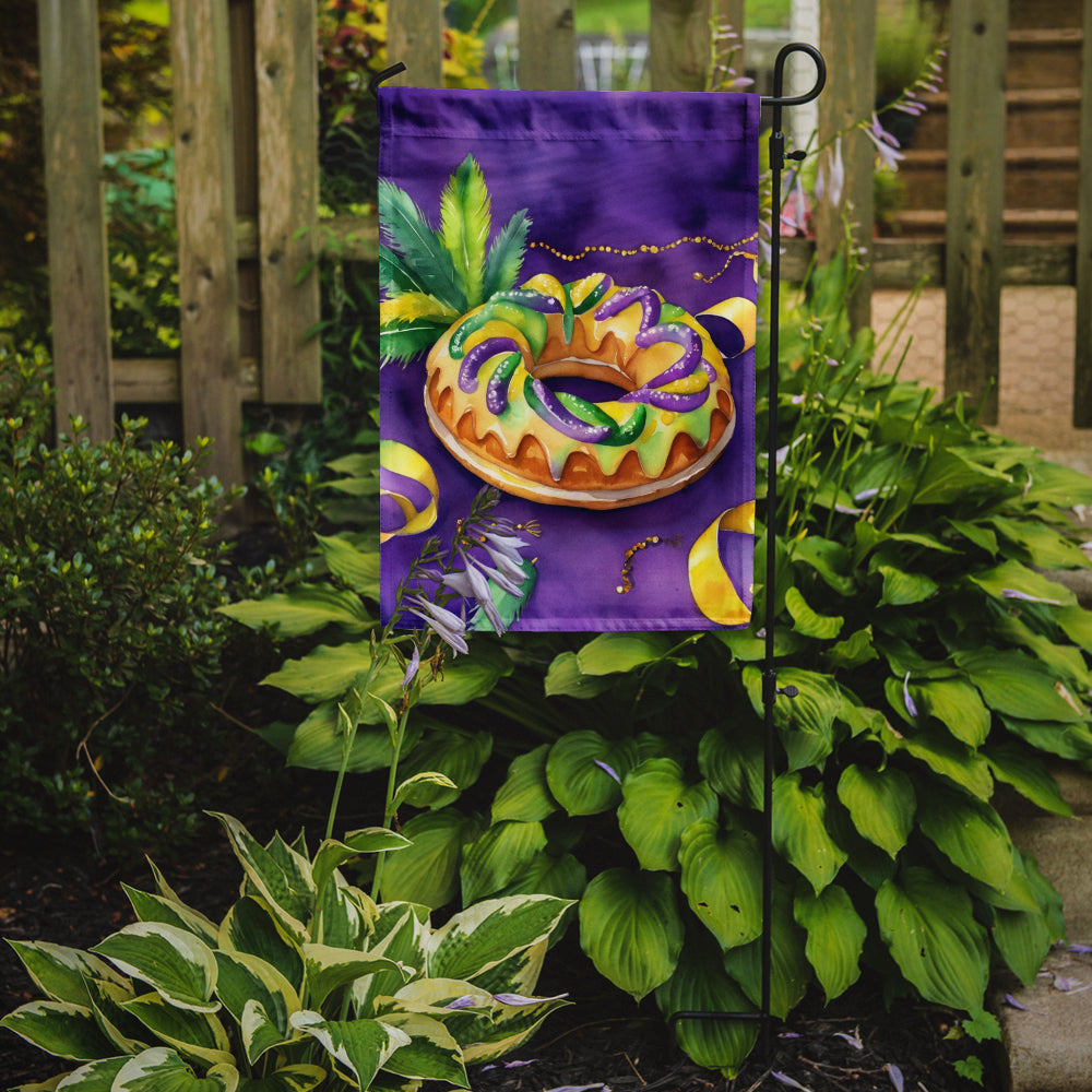 King Cake Mardi Gras Garden Flag Image 2