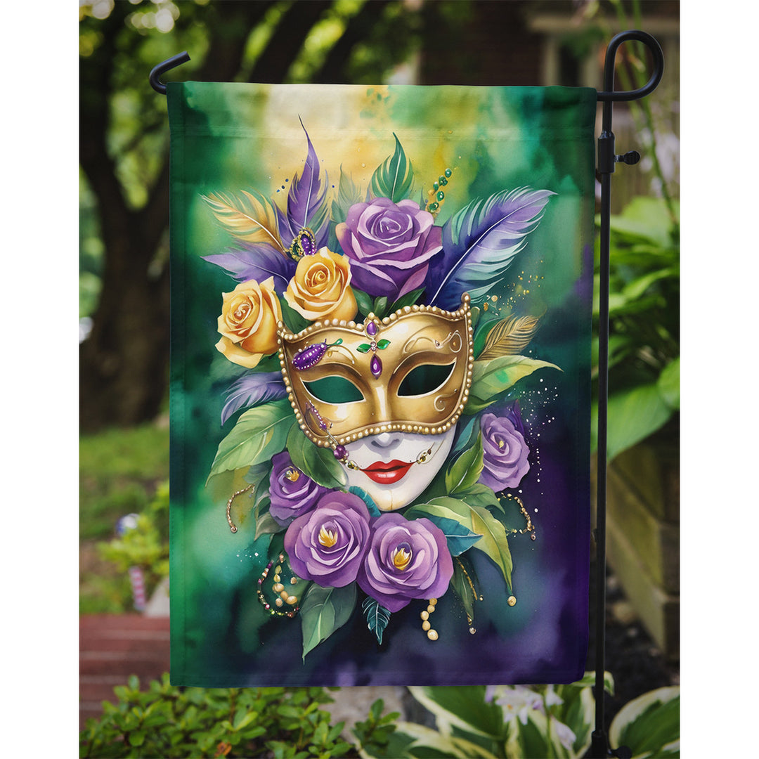 Mask Mardi Gras Garden Flag Image 3