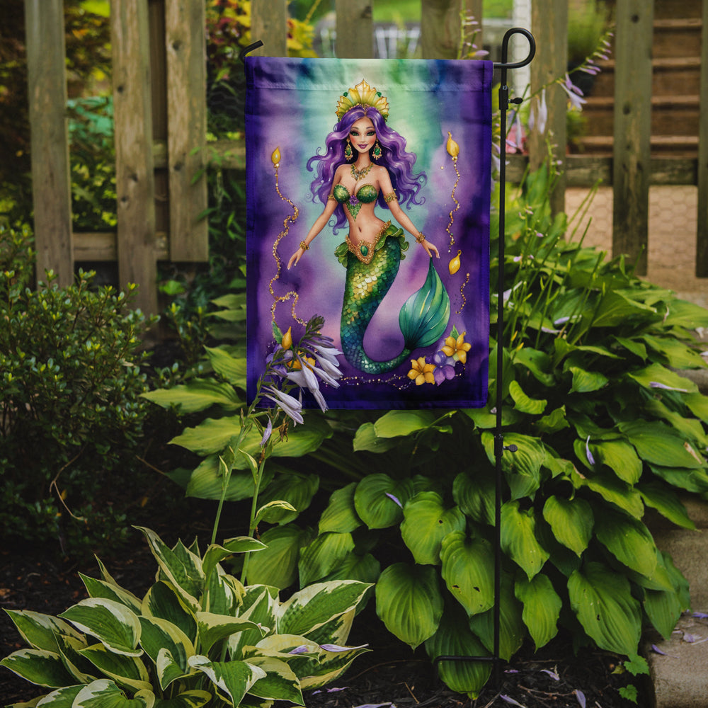 Mermaid Mardi Gras Garden Flag Image 2