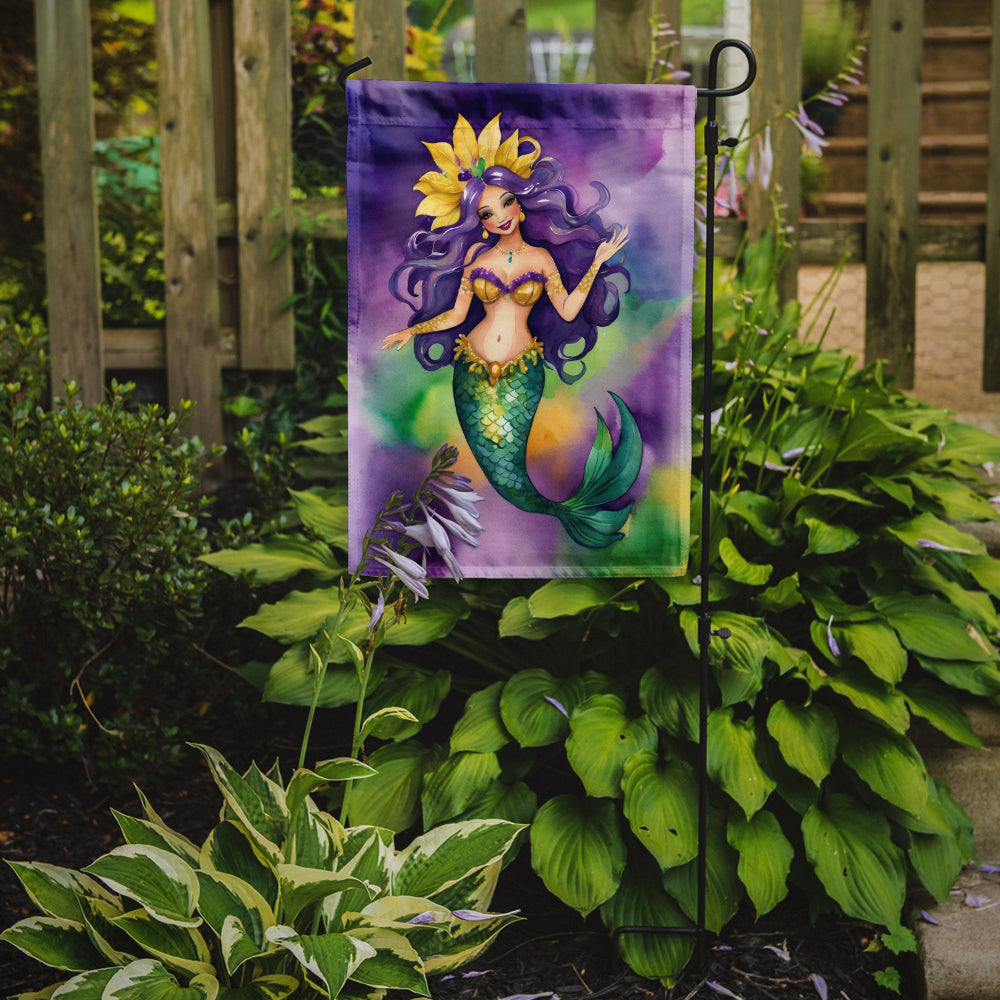 Mermaid Mardi Gras Garden Flag Image 2