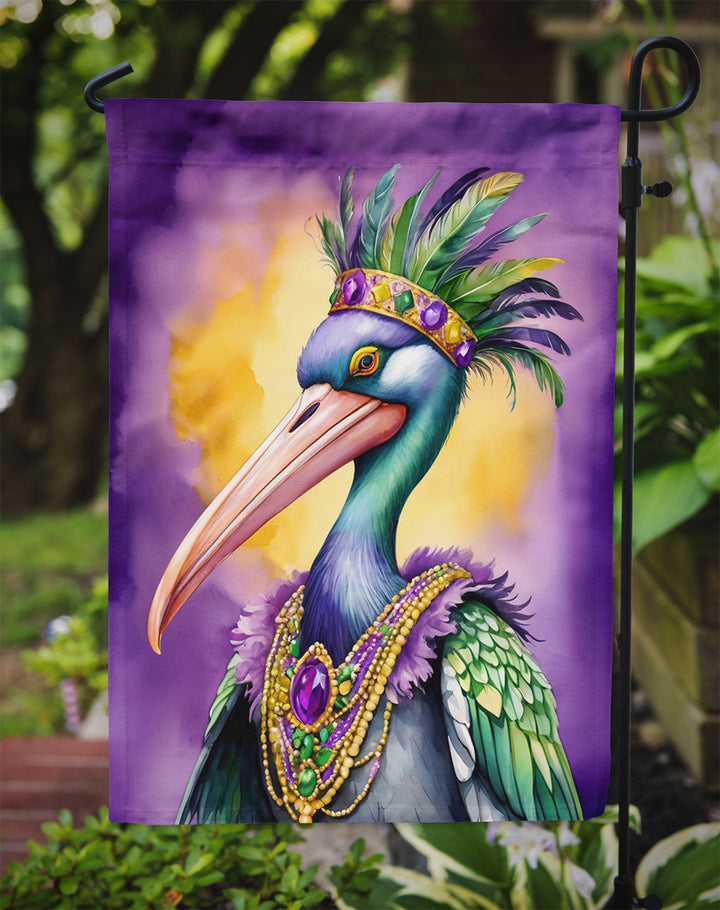 Pelican Mardi Gras Garden Flag Image 3