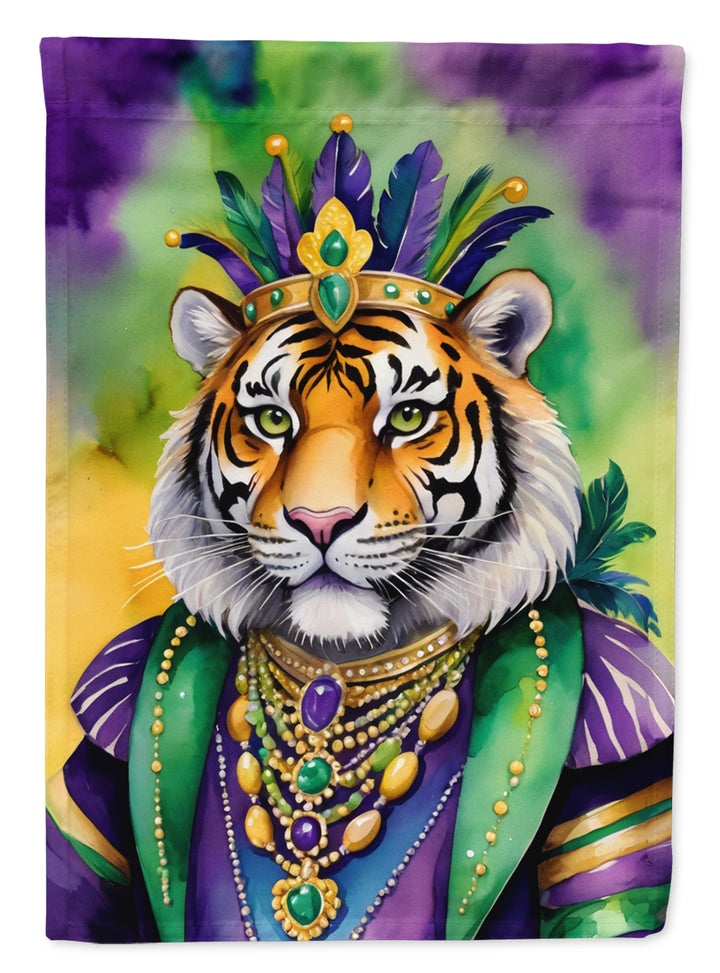 Tiger the King of Mardi Gras Garden Flag Image 1