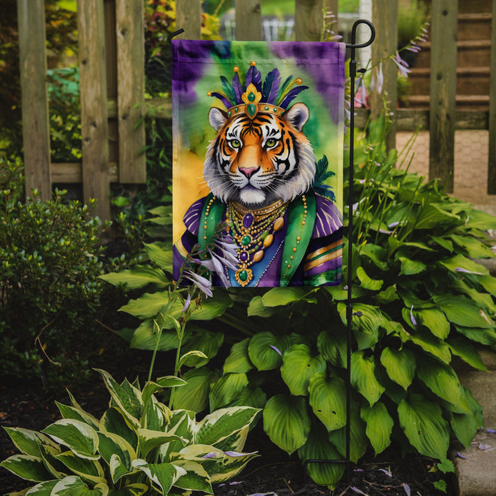 Tiger the King of Mardi Gras Garden Flag Image 2