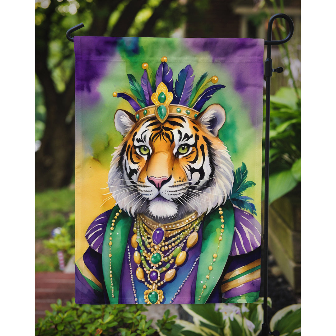 Tiger the King of Mardi Gras Garden Flag Image 3