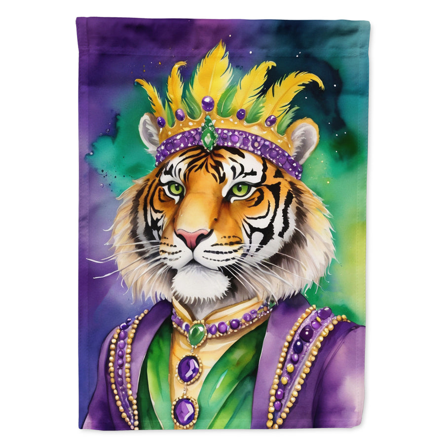 Tiger the King of Mardi Gras Garden Flag Image 1