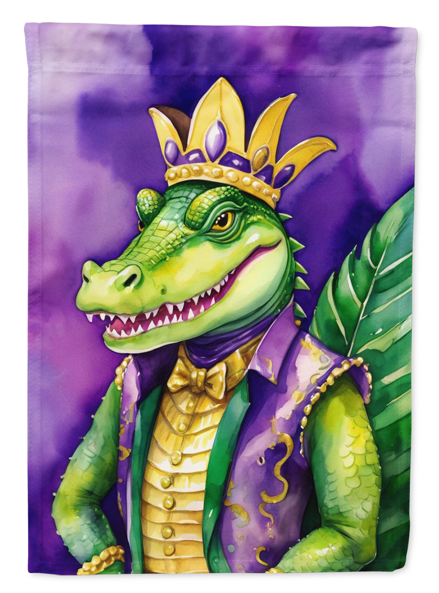 Alligator King of Mardi Gras House Flag Image 1