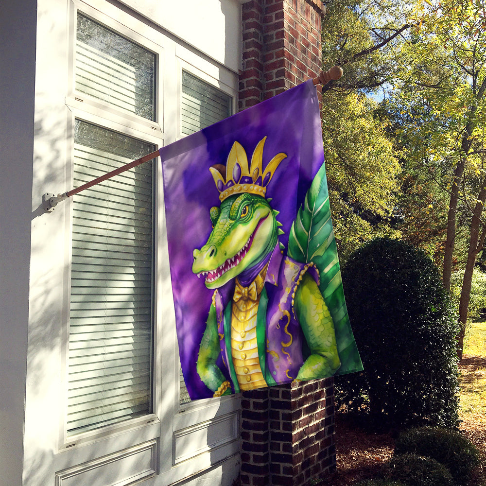 Alligator King of Mardi Gras House Flag Image 2