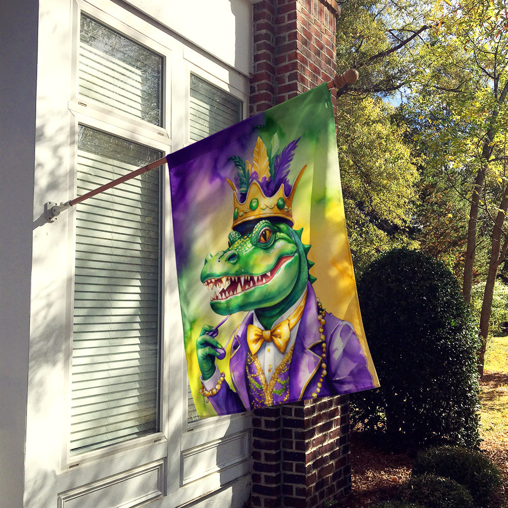 Alligator King of Mardi Gras House Flag Image 2