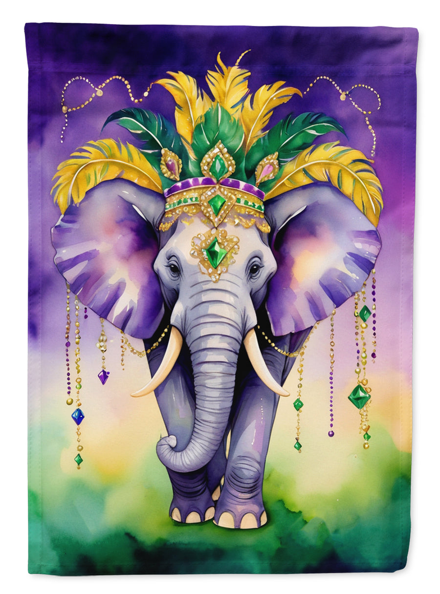 Elephant King of Mardi Gras House Flag Image 1