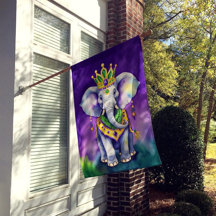 Elephant King of Mardi Gras House Flag Image 2