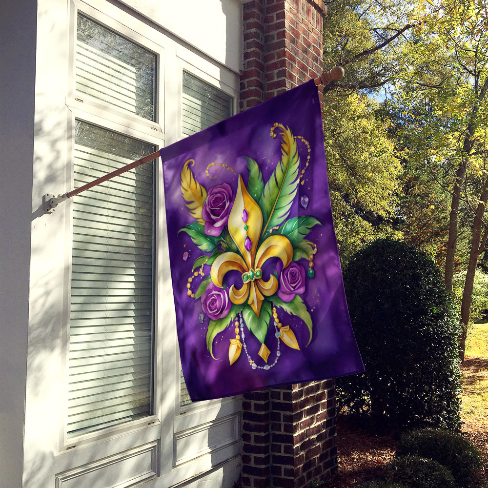 Fleur de lis Mardi Gras House Flag Image 2