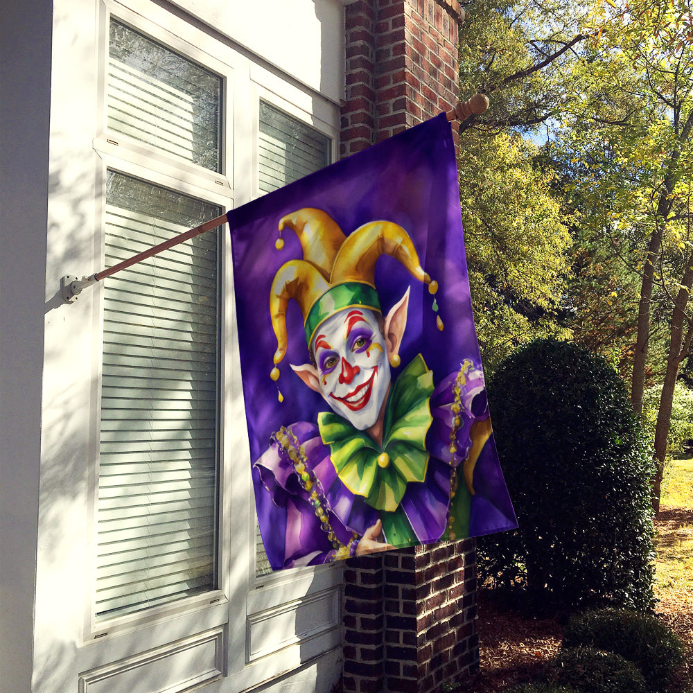 Jester Mardi Gras House Flag Image 2