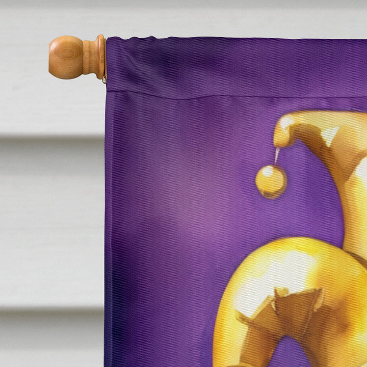 Jester Mardi Gras House Flag Image 3