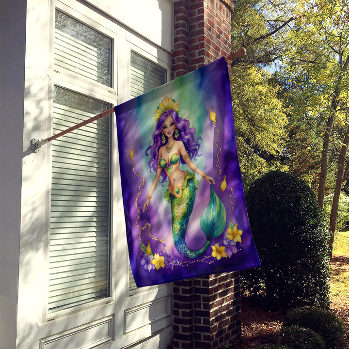 Mermaid Mardi Gras House Flag Image 2