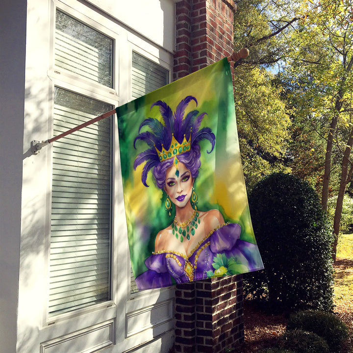 Queen of Mardi Gras House Flag Image 2